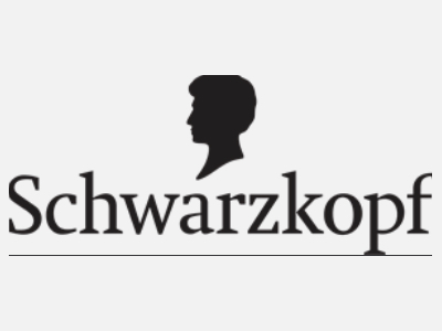 A black and white image of the schwarzkopf logo.